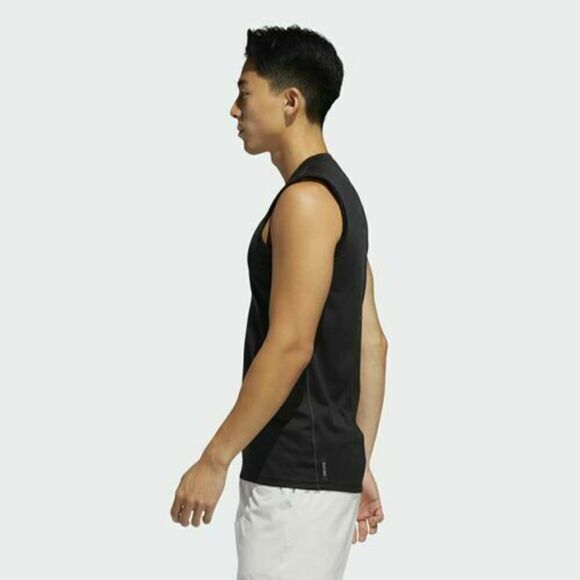 adidas FM2088 Mens Sz Small Tech Training Sleeveless HEAT.RDY Running Tank Black - Picture 11 of 11